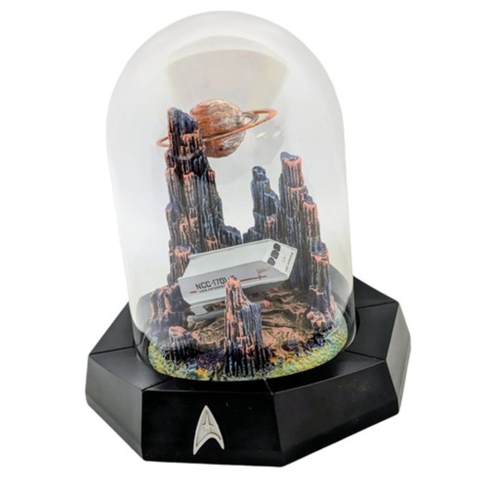 1995 Franklin Mint Star Trek Galileo II Shuttlecraft Glass Dome Diorama Sculpt